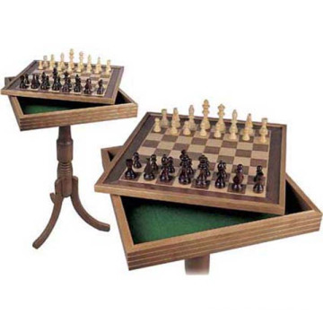 Venda quente morden mesa de xadrez de madeira maciça
